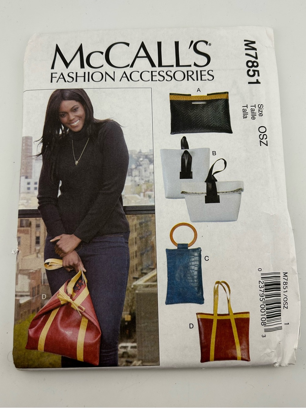 🪡 McCall’s Bags Sewing Pattern 7851